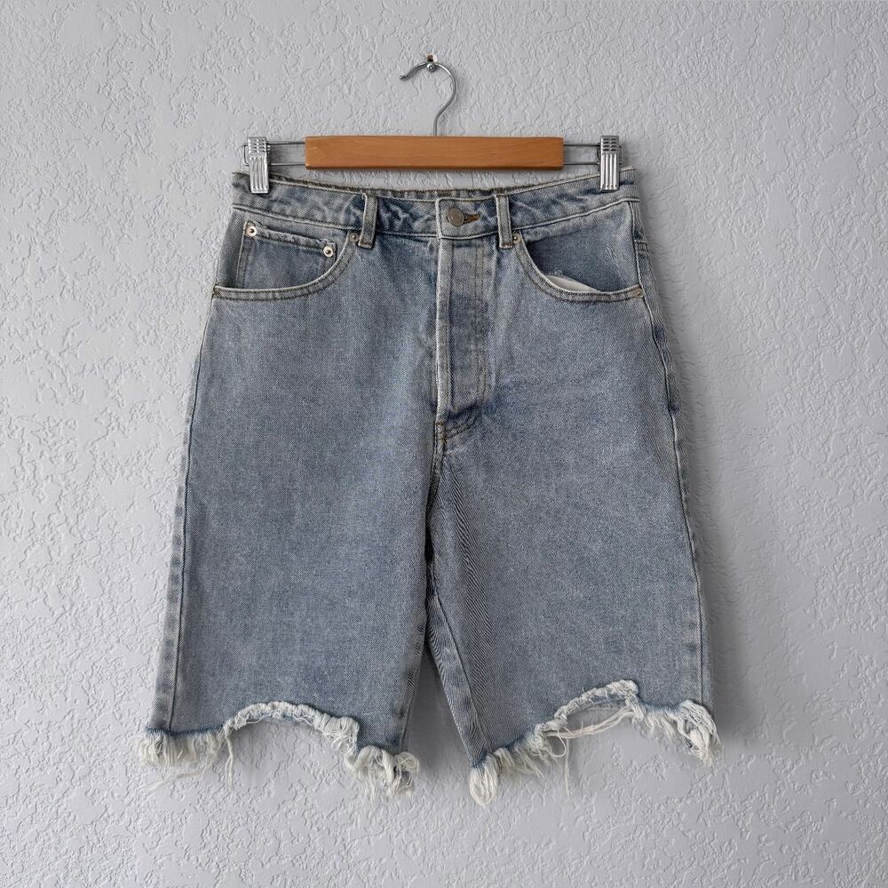 Beige Botany Light Wash Bermuda Jean Shorts Size Small